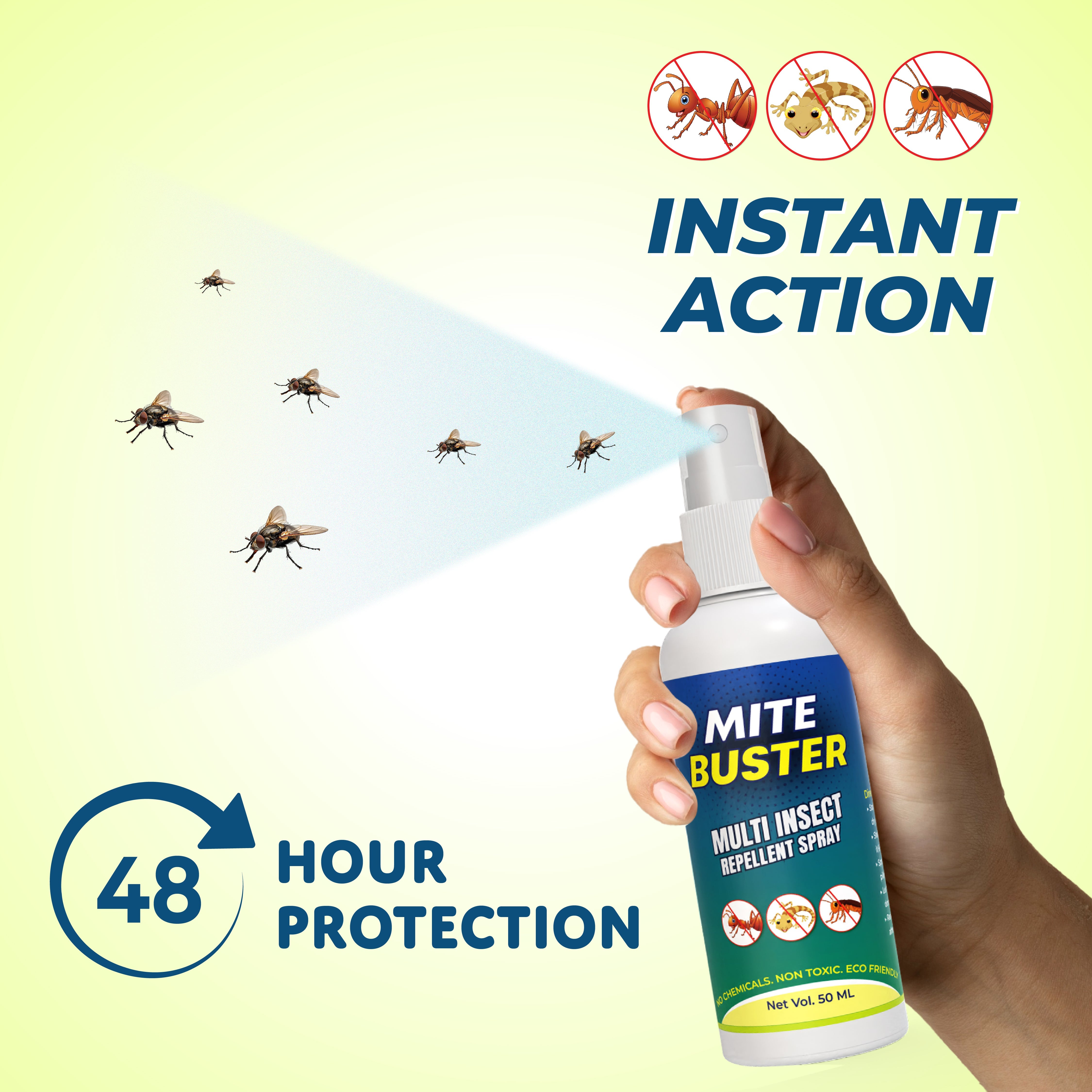 MiteBuster™ Spray – Ultimate Ant, Cockroach, Bed Bugs, Spider Killer 🪲✨