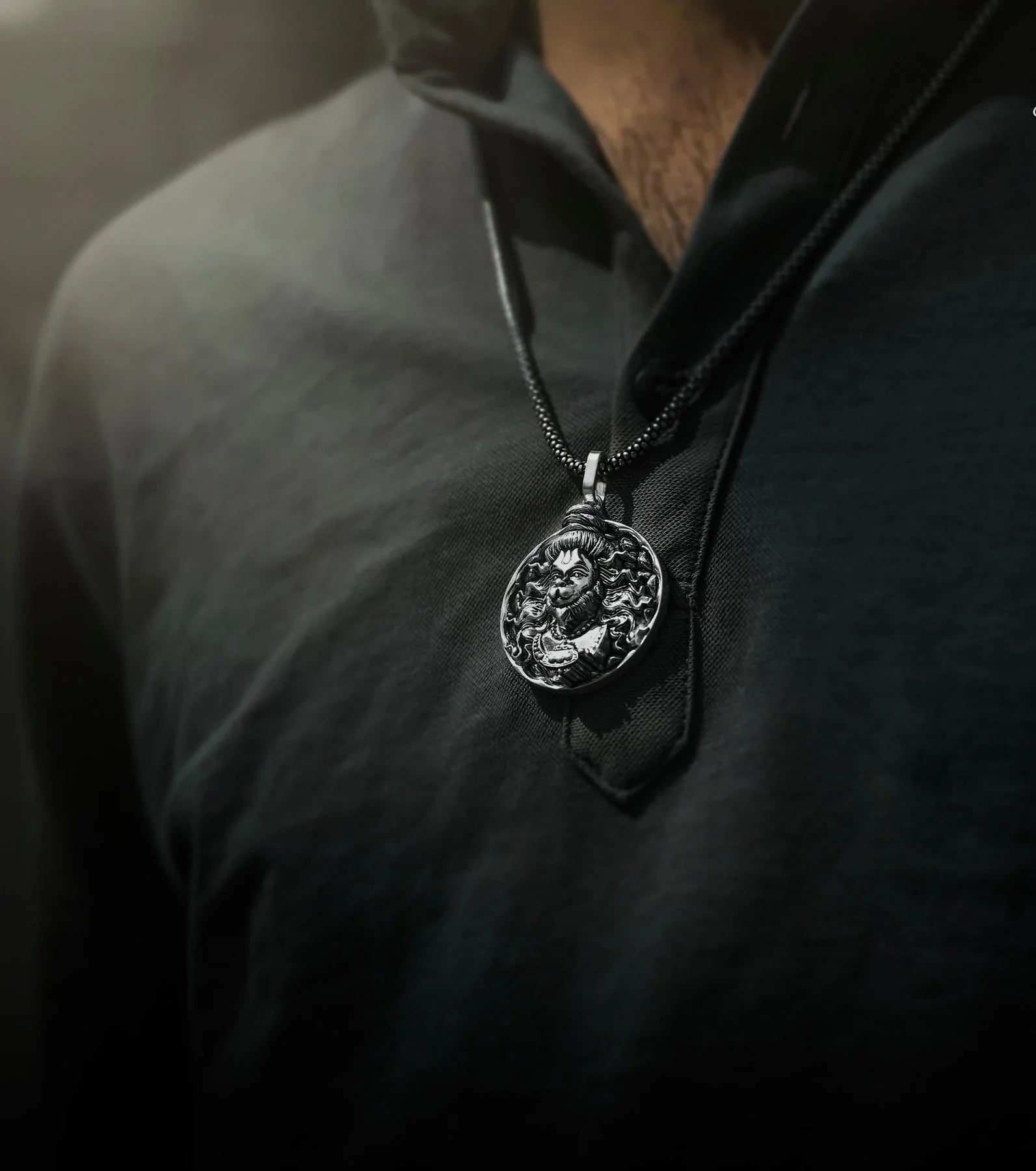 The Hanuman Ji Face Locket With Silver Plated Chain + Mysterious🎁Gift Included (Buy 1 Get 1 Free🔥🔥)