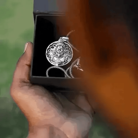 The Hanuman Ji Face Locket With Silver Plated Chain + Mysterious🎁Gift Included (Buy 1 Get 1 Free🔥🔥)